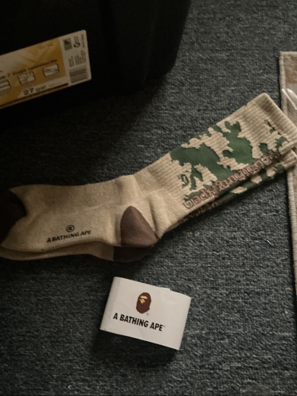 Tan & Green Camo Crew Socks